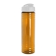 aerial view a translucent orange bottle & white lid slim fit bottle with flip - top lid - 24 oz, image 1 of 2