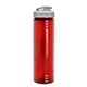 aerial view a translucent red bottle & frost lid slim fit bottle with flip - top lid - 24 oz, image 1 of 2