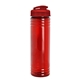 aerial view a translucent red bottle & translucent red lid slim fit bottle with flip - top lid - 24 oz, image 1 of 2