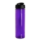 aerial view a translucent violet bottle & black lid slim fit bottle with flip - top lid - 24 oz, image 1 of 2