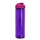 aerial view a translucent violet bottle & translucent hot pink lid slim fit bottle with flip - top lid - 24 oz, image 1 of 2