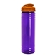 aerial view a translucent violet bottle & translucent orange lid slim fit bottle with flip - top lid - 24 oz, image 1 of 2