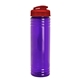 aerial view a translucent violet bottle & translucent red lid slim fit bottle with flip - top lid - 24 oz, image 1 of 2