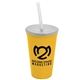 a athletic gold cup & frost lid & frost straw 22 oz single - wall snap on tumbler with lid and straw