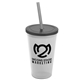a frost cup & smoke lid & smoke straw 22 oz single - wall snap on tumbler with lid and straw