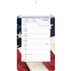 aerial view a patriotic full - color weekly memo calendar, image 1 of 2