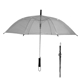 aerial view a translucent gray 46 arc clear umbrella, image 1 of 2