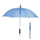 aerial view a translucent royal blue 46 arc clear umbrella, image 1 of 2