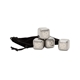 aerial view a silver branded cottonmouth stainless steel ice cubes, image 1 of 2