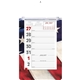 aerial view a patriotic full - color weekly memo calendar, image 1 of 2