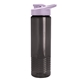 aerial view a smoke bottle & lilac lid 24 oz slim fit halcyon water bottles with drink - thru lid, image 1 of 3