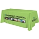 a group of polyester digital direct print tradeshow table cover 3 sided, 8 foot