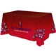 a group of polyester digital direct print tradeshow table cover 4 sided, 6 foot