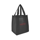 aerial view a black non - woven shopping tote 13 x 15 x 10, image 1 of 2