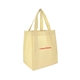 aerial view a cream non - woven shopping tote 13 x 15 x 10, image 1 of 2