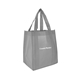 aerial view a grey non - woven shopping tote 13 x 15 x 10, image 1 of 2