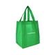 aerial view a kelly green non - woven shopping tote 13 x 15 x 10, image 1 of 2