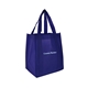 aerial view a navy non - woven shopping tote 13 x 15 x 10, image 1 of 2
