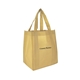 aerial view a tan non - woven shopping tote 13 x 15 x 10, image 1 of 2