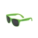aerial view a green-lime single tone matte plastic sunglasses, image 1 of 2