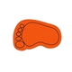 a orange foot - shaped rubber jar opener