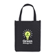 aerial view a black atlas non woven grocery little thunder tote bag - 12 x 14, image 1 of 2
