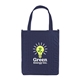aerial view a blue-navy atlas non woven grocery little thunder tote bag - 12 x 14, image 1 of 2