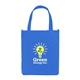 aerial view a blue-reflex atlas non woven grocery little thunder tote bag - 12 x 14, image 1 of 2