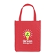 aerial view a red atlas non woven grocery little thunder tote bag - 12 x 14, image 1 of 2