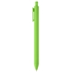 aerial view a light green bloom recycled plastic retractable soft touch pen, image 1 of 2