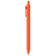 aerial view a orange bloom recycled plastic retractable soft touch pen, image 1 of 3