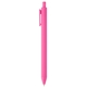 aerial view a pink bloom recycled plastic retractable soft touch pen, image 1 of 3