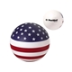 a group of stars and stripes patriotic round stress ball