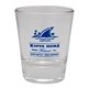 aerial view a clear 1.5 oz glass shot glass, image 1 of 2