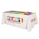 a group of flat all over dye sub table cover - 3- sided, fits 8 table