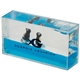 aerial view a clear mini penguin liquid wave paperweight, image 1 of 6