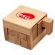 aerial view a wooden wooden sliding cube puzzle, image 1 of 7