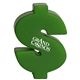 aerial view a green dollar sign stress reliever, image 1 of 6