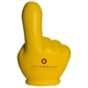 aerial view a yellow 1 hand stress reliever, image 1 of 6