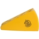 aerial view a yellow cheese wedge stress reliever, image 1 of 9