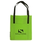 aerial view a green-lime non woven multi color metro enviro shopper bag, image 1 of 4