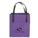aerial view a purple non woven multi color metro enviro shopper bag, image 1 of 4