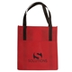 aerial view a red non woven multi color metro enviro shopper bag, image 1 of 4