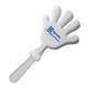aerial view a white clapping hands noise maker, image 1 of 2