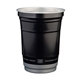 aerial view a black top cup by ball(tm) 16 oz top cup by ball(tm) recycled aluminum stadium cup, image 1 of 2