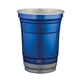 aerial view a blue top cup by ball(tm) 16 oz top cup by ball(tm) recycled aluminum stadium cup, image 1 of 2