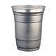 aerial view a silver top cup by ball(tm) 16 oz top cup by ball(tm) recycled aluminum stadium cup, image 1 of 2