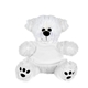 aerial view a white/white shirt 8 plush bear / stuffed animal with shirt, image 1 of 2