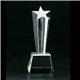 a clear clearaward optical crystal aquarius award - 2x7x2in