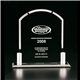a clear clearaward convex ii jade crystal achievement award 8 in